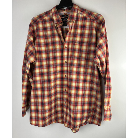 Ariat Pro Series Button Down Shirt LS Classic Stripe Western Cowboy Mens Size XL - Picture 8 of 8